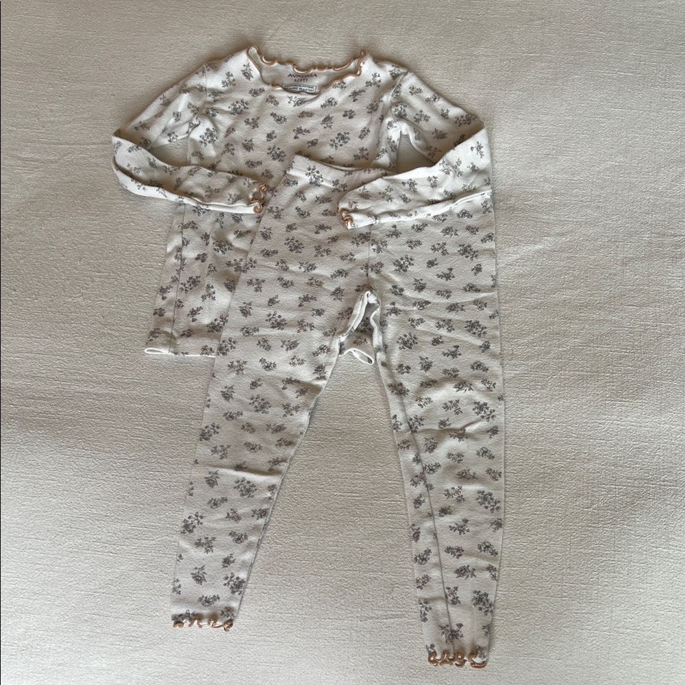 Toddler 3T Floral Ruffle Pajamas